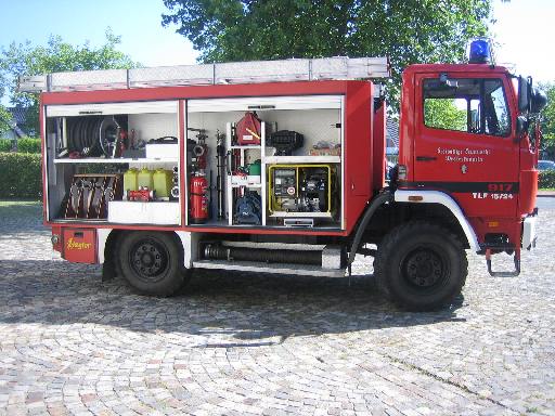 rechte Seite des TLF 2000, ehem. TLF 16/24 Tr., der Feuerwehr Westerkappeln